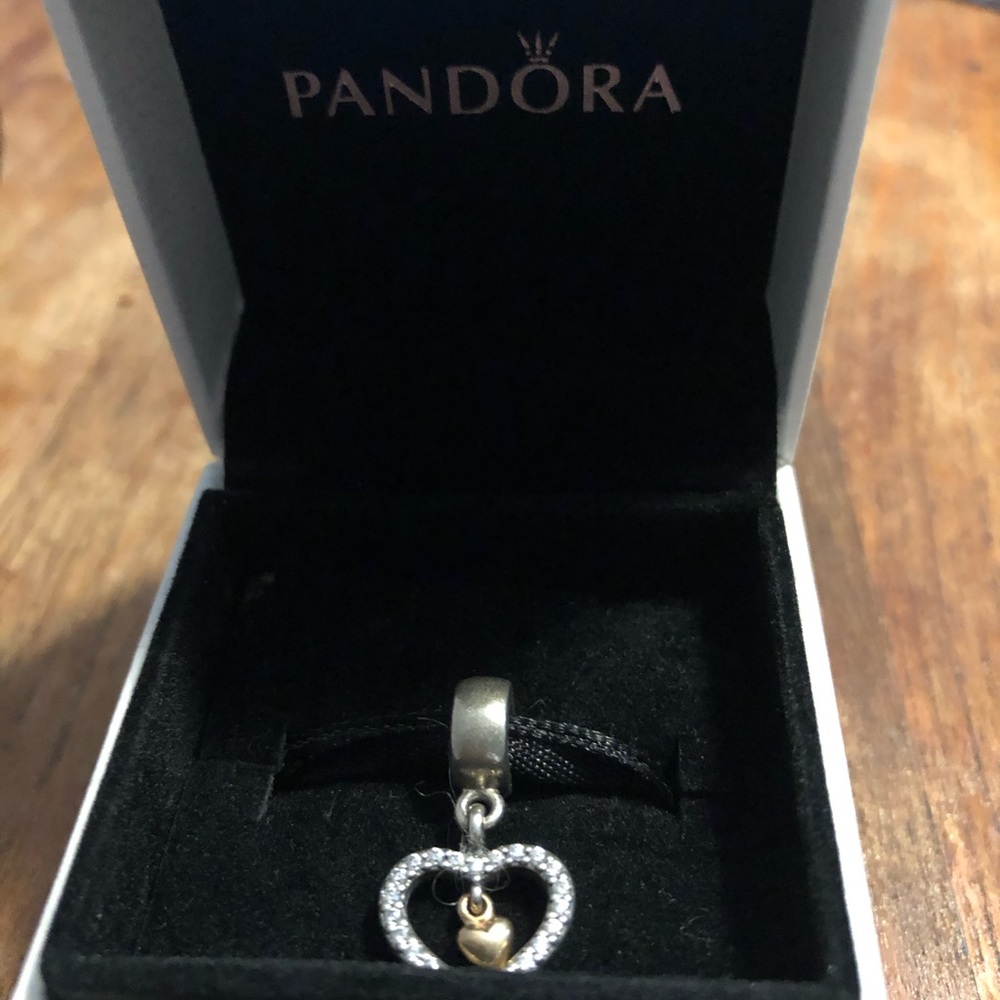 Pandora two tone forever in my heart charm